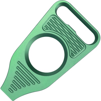 Geo Knife Vector Titanium Material, Anodized Green Finish Pry-bar GEO2512F