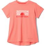 Columbia Детска спортна тениска Columbia Kid's Tech Trail Utility S/S Graphic Crew Sport shirt - Hot Coral / Floral Groove (704-5865-0413)