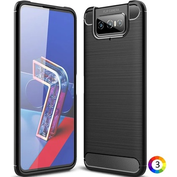 ASUS Zenfone 7 ZS670KS Удароустойчив Carbon Fiber Калъф и Протектор