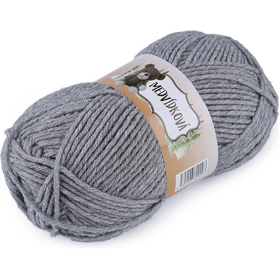 Prima-obchod Pletací příze medvídková 100 g, barva 8 (82086) šedá světlá