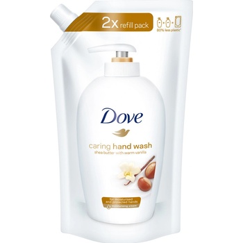 Dove Purely pampering tekuté mydlo s bambuckým máslem a vůní vanilky náhradní náplň 500 ml