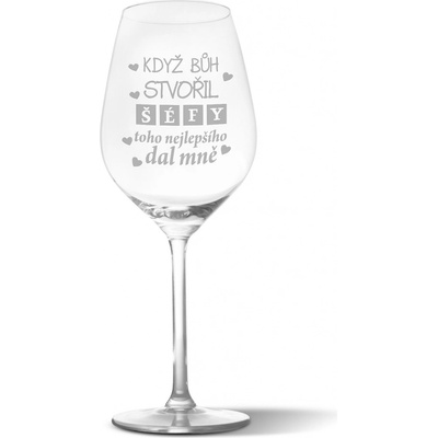 Sablio Sklenička na víno Když Bůh stvořil šéfy 490 ml