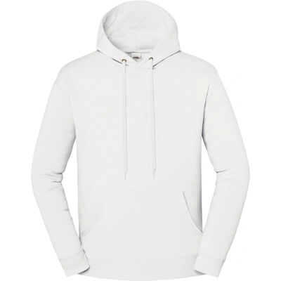 Fruit of the Loom mikina Iconic Premium Hooded Sweat s kapucí white