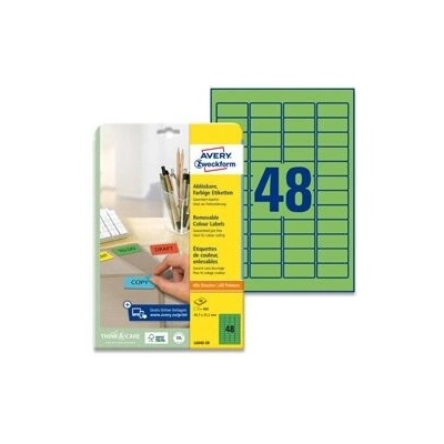 Avery Zweckform L6040-20 45,7 x 21,2 mm, 960 ks, zelené