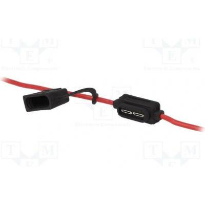 LITTELFUSE 277.6306.0001 Zásuvka; 19mm; 20A; na kabel; Výv: vodiče x2; 32V
