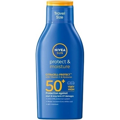 Nivea Sun Слънцезащитен лосион Protect & Moisture, SPF50+, 100 ml
