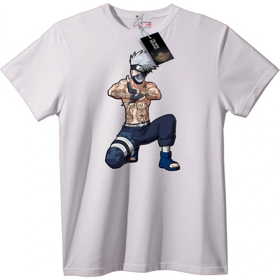 NOONEBRAND Тениска Naruto Какаши Skull - XL, White