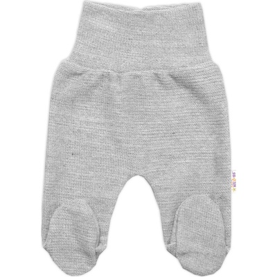 Pletené dojčenské polodupačky Hand Made Baby Nellys sivé