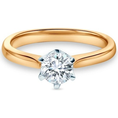 Savicki Zásnubný prsteň dvojfarebné zlato laboratórny diamant SAVR39803 YW LGD 050