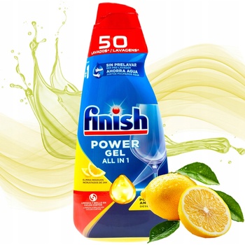 Finish All In 1 Max Power gél do umývačky riadu Lemon 900 ml