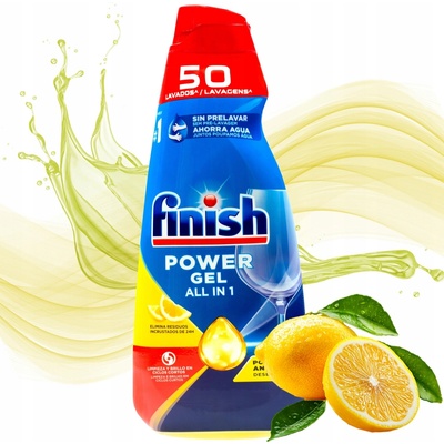 Finish All-in-1 Power Max Gél do umývačky riadu Lemon 1 l