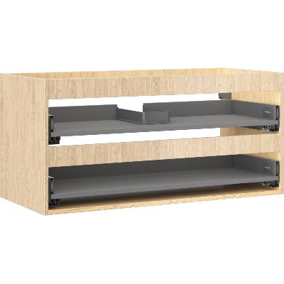 Box-A корпус на шкафче под мивка 100 см, 2 чекмеджета, дъб - 91AX0-1000-470-2-81 (91AX0-1000-470-2-81)