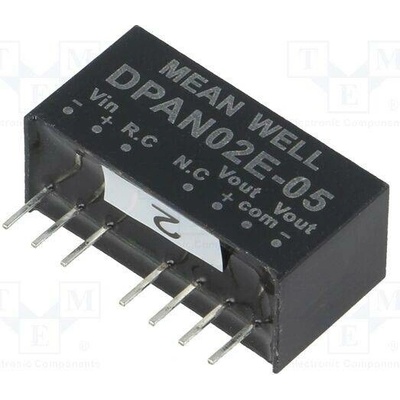 MEAN WELL DPAN02E-05 Měnič: DC/DC; 2W; Uvst: 4,5÷9VDC; Uvýst: 5VDC; Uvýst2: -5VDC; SIP8