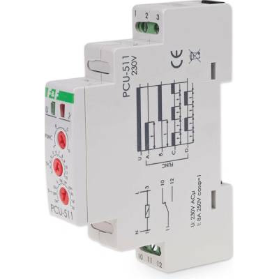 PCU-511/230 - Univerzálne časové relé, 4 funkcie, 230V, 8A, 1x NO/NC