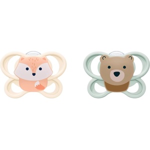 Nuk Силиконови залъгалки NUK Perfect Match Air - 0-2 м, 2 броя, лисица/мече (10174005) - ozone