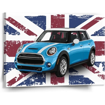 Sablio Obraz Mini sedan Britská vlajka - 150x110 cm