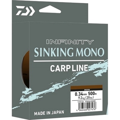 Daiwa Infinity Sinking Mono Brown 500 m 0,34 mm 9,20 kg