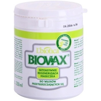 L'biotica Biovax Dull Hair obnovující maska pro mastné vlasy a vlasovou pokožku (Paraben & SLS Free) 250 ml