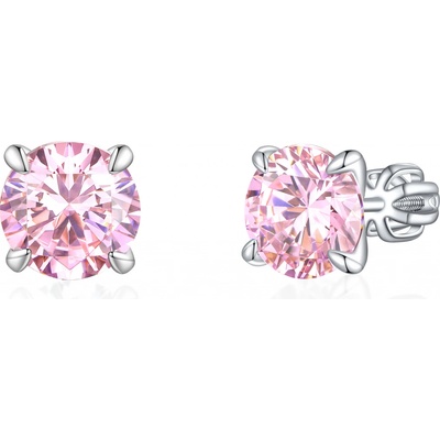 Olivie stříbrné náušnice PIPPI PINK 8352