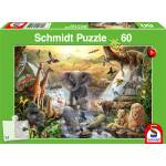 Schmidt Spiele Пъзел Schmidt от 60 части - Животните в Африка (56454) - ozone