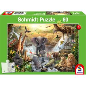 Schmidt Spiele Пъзел Schmidt от 60 части - Животните в Африка (56454) - ozone