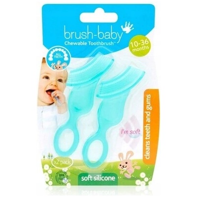 Brush baby kousátko s kartáčkem 2 ks