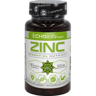 Cvetita Herbal Zinc, 50 mg, 80 капсули, Cvetita Herbal