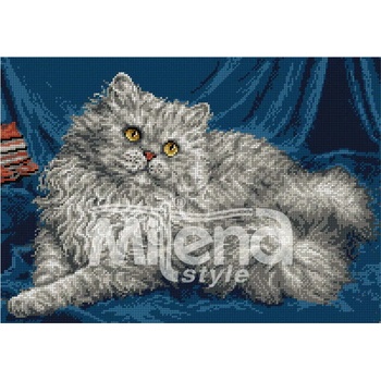 Milena Style Котка Селкърк рекс - гоблен със схема конци dmc 1: 4