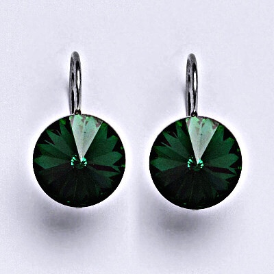 Čištín se Swarovski krystaly Rivoli emerald NK 1468