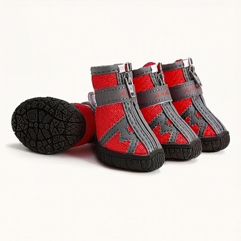 Tiger`s Heart Червени водоустойчиви обувки за кучета