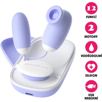 VšeNaSex.cz Vibrační duální vajíčko USB Magic Box Sucker