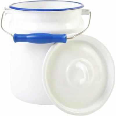 Olymp Retro modrý lem smaltovaná s pokl/ bandaska 16 cm, 3 l – Zboží Mobilmania