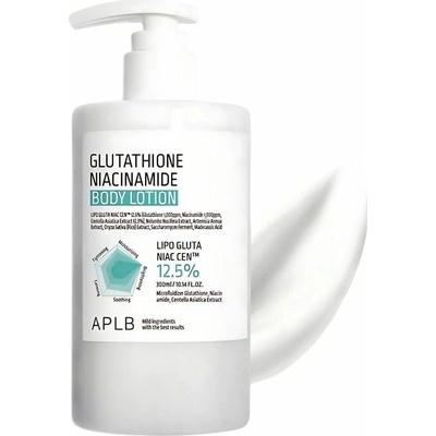 APLB Glutathione Niacinamide Body Lotion Rozjasňujúco hydratačné telové mlieko 300 ml