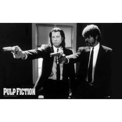 CurePink: | Plakát Pulp Fiction: B & W Guns (61 x 91,5 cm) [PP31059]