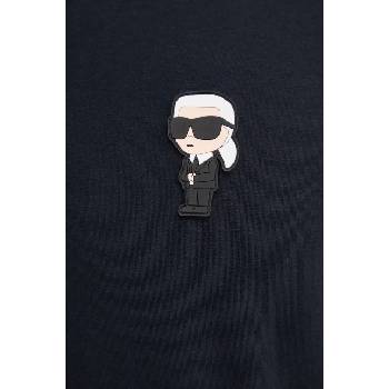 Karl Lagerfeld Тениска с яка Karl Lagerfeld в тъмносиньо с апликация 500221.745022 (500221.745022)