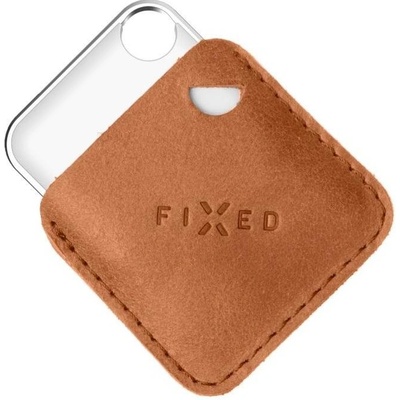 FIXED Case for Tag z pravé hovězí kůže s Tagem podpora Find My hnědé FIXTAG-C2-BRW