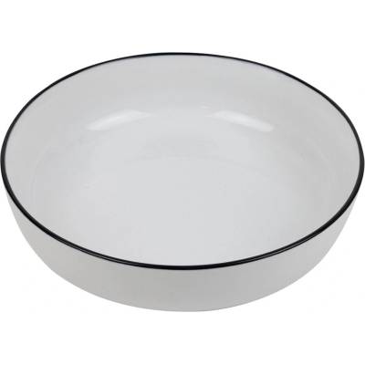 Gastrokuchyn Hluboký porcelánový talíř Future Black rim – Ø 20 cm