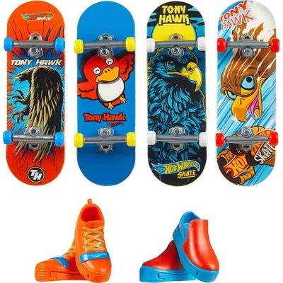 Mattel Hot Wheels Skates 4ks fingerboard a boty Sky Shredders Tony Hawk JBX57