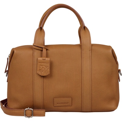Burkely Soft Skylar koňakovo dámska kožená kabelka taška cez rameno 34 x 19 cm hnedá