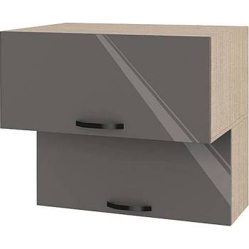 Image 1 of ИРИМ Горен кухненски шкаф Сити МФ-Антрацит гланц-05-107 80 см