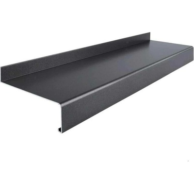 Parapet venkovní r.š.167mm - pozink Lakovaný RAL 7024 šedá grafit s folií dl.2m