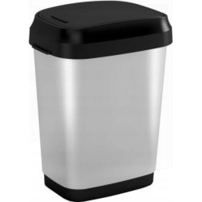 Kis Kôš na odpadky plastový 50 l strieborný