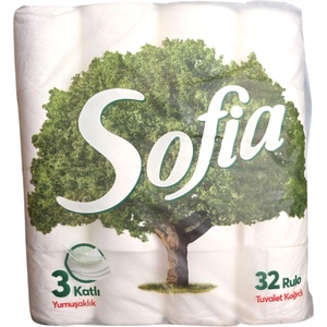  Sofia тоалетна хартия бяла без аромат, 32 броя х 85гр