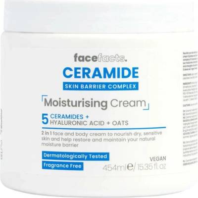 Face Facts vyživující hydratační tělový krém s ceramidy, Ceramide - Moisturising Body Cream, 454ml