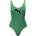 PUMA Бански костюм Puma Women's Rib One Piece Swimsuit - Green Combo