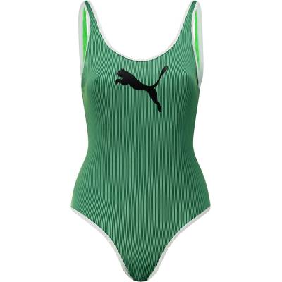 PUMA Бански костюм Puma Women's Rib One Piece Swimsuit - Green Combo