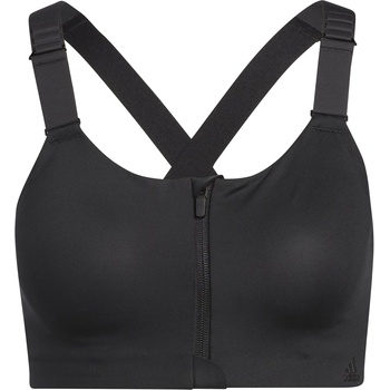 Image 1 of adidas Tlrd Impact Luxe Training High Support Zip Bra - Black/White