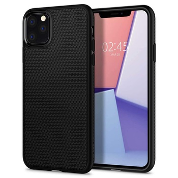Spigen Liquid Air Case - тънък силиконов (TPU) калъф за iPhone 11 Pro (черен-мат)