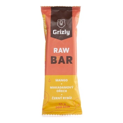 Grizly raw Bar mango makadam černý rybíz 55 g