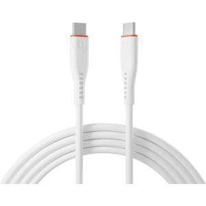 S-Link Кабел S-link - SL-X280E (3A, 60W, бързо зареждане, кабел за данни и зарядно от Type-C към Type-C, 100 см, бял) (37803) (37803)